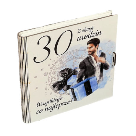 Przejdź do produktu Pudełko na pieniądze kwadratowe 30 urodziny Elegant Pan #3308EPN30