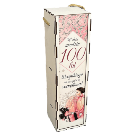 Przejdź do produktu Skrzynka pudełko na butelkę alkoholu na urodziny Zegar K #3311ZK100