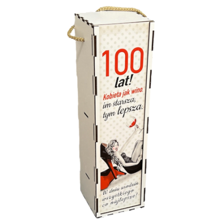 Przejdź do produktu Skrzynka pudełko na butelkę alkoholu na urodziny Szpilka #3311SZP100