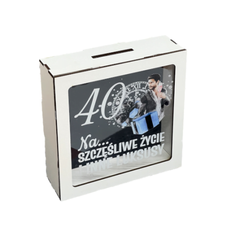 Przejdź do produktu Skarbonka z okienkiem na 40 urodziny Elegant Pan #3301EPN40
