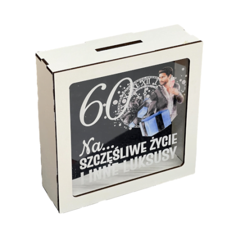 Przejdź do produktu Skarbonka z okienkiem na 60 urodziny Elegant Pan #3301EPN60