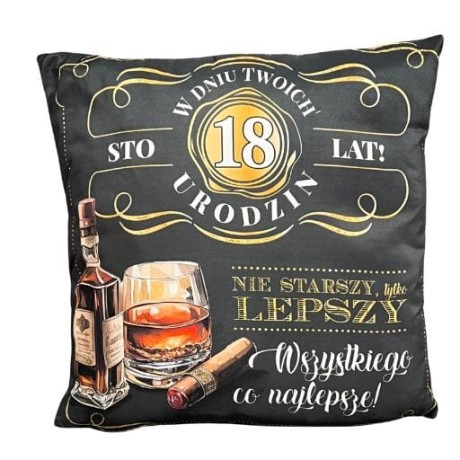 Przejdź do produktu Poduszka okolicznościowa na 18 urodziny #3335WY18
