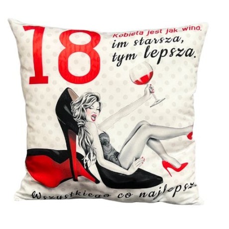 Przejdź do produktu Poduszka okolicznościowa na 18 urodziny #3335SZ18