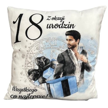 Przejdź do produktu Poduszka okolicznościowa na 18 urodziny #3335EPN18