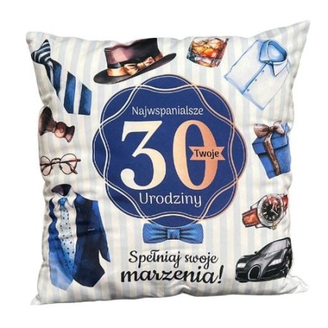 Przejdź do produktu Poduszka okolicznościowa na 30 urodziny #3335PNG30