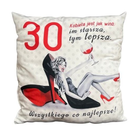 Przejdź do produktu Poduszka okolicznościowa na 30 urodziny #3335SZ30