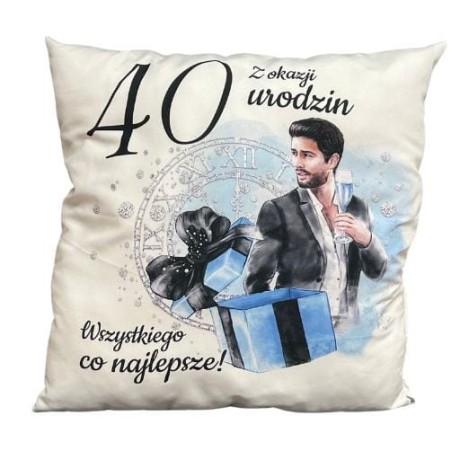 Przejdź do produktu Poduszka okolicznościowa na 40 urodziny #3335EPN40