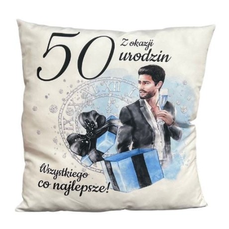 Przejdź do produktu Poduszka okolicznościowa na 50 urodziny #3335EPN50