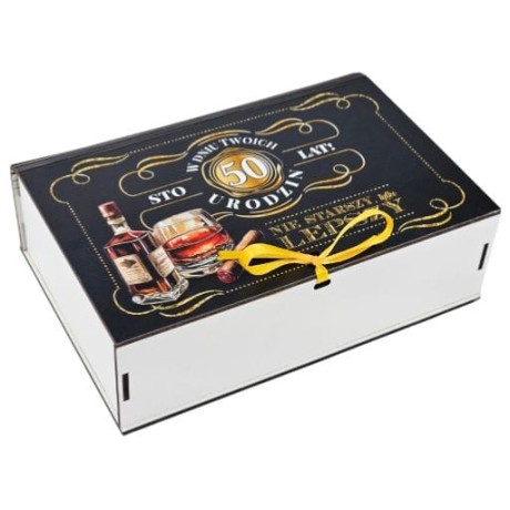 Przejdź do produktu Pudełko dzielone na gadżety 50 urodziny Whisky #3307WY50