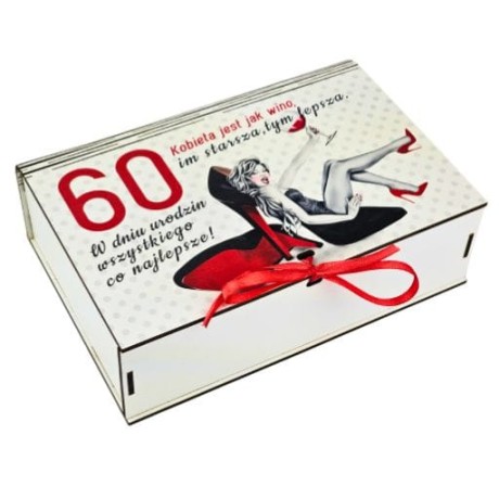 Przejdź do produktu Pudełko dzielone na gadżety 60 urodziny Szpilka #3307SZ60