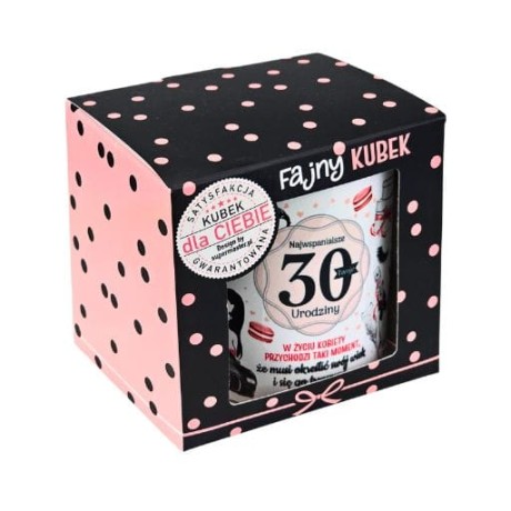 Przejdź do produktu Kubek w opakowaniu na 30 urodziny seria Pani Gadżet #3309PIG30