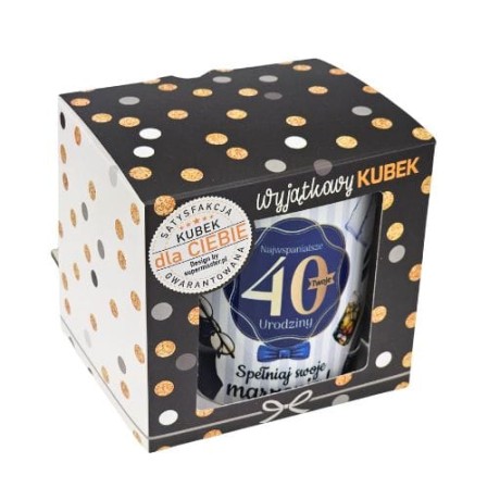 Przejdź do produktu Kubek w opakowaniu na 40 urodziny seria Pan Gadżet #3309PNG40