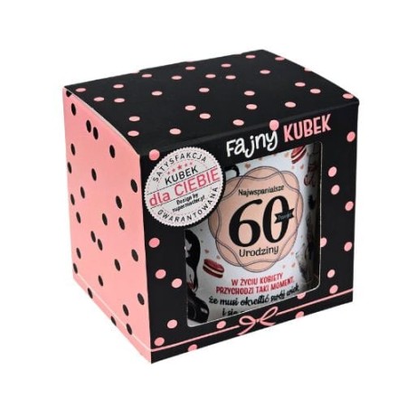 Przejdź do produktu Kubek w opakowaniu na 60 urodziny seria Pani Gadżet #3309PIG60