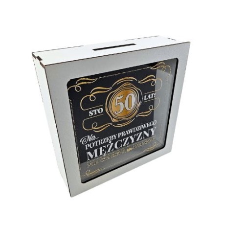Przejdź do produktu Skarbonka z okienkiem na 50 urodziny Whisky #3301WY50