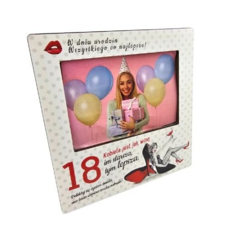 Przejdź do produktu Ramka na zdjęcia 18te urodziny Szpilka #3310SZ18