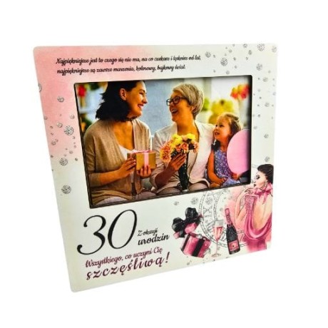 Przejdź do produktu Ramka na zdjęcia 30 urodziny Elegantka Pani #3310EPI30