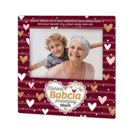 Przejdź do produktu Ramka na zdjęcie – Kochana Babcia prawdziwy skarb – dzień babci #3310B3