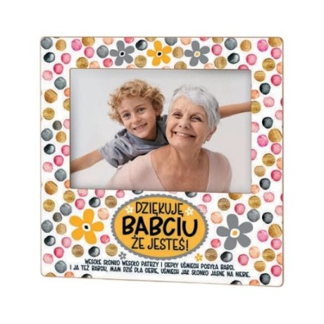 Przejdź do produktu Ramka na zdjęcie –  Dziękuję Babciu że jesteś – dzień babci #3310B4