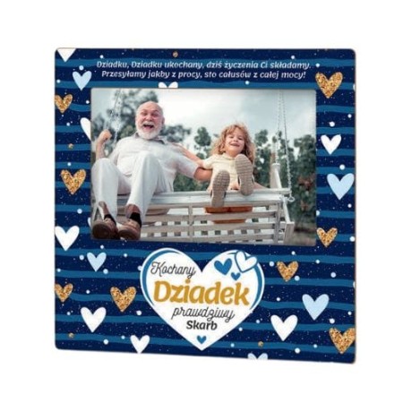 Przejdź do produktu Ramka na zdjęcie –  Kochany Dziadek prawdziwy skarb – dzień dziadka #3310D3