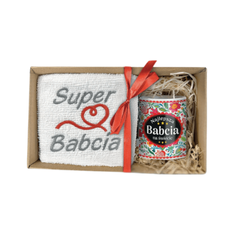 Przejdź do produktu Zestaw ręcznik + kubek – Najlepsza Babcia na świecie – dzień babci #3328B1