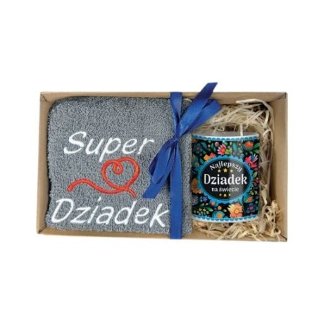 Przejdź do produktu Zestaw ręcznik + kubek – Najlepszy Dziadek na świecie – dzień dziadka #3328D1