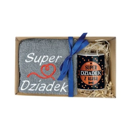 Przejdź do produktu Zestaw ręcznik + kubek – Super Dziadek z klasą – dzień dziadka #3328D2