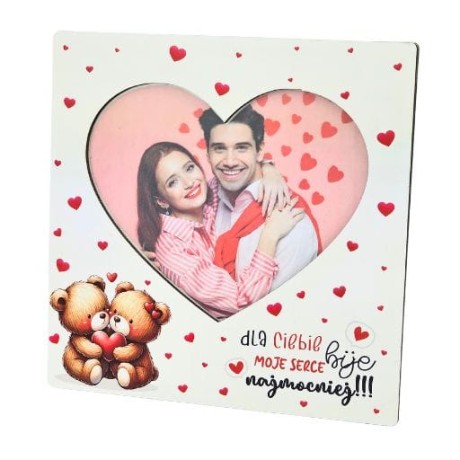 Przejdź do produktu Ramka na zdjęcie dla zakochanych Walentynki - Misie - #3310WAL1