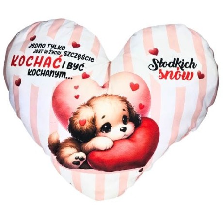 Przejdź do produktu Poduszka Serce dla zakochanych Walentynki - Pieski Sweet - #3349WAL3