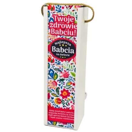 Przejdź do produktu Skrzynka pudełko na butelkę alkoholu - Najlepsza Babcia na świecie - dzień babci - #3311B1