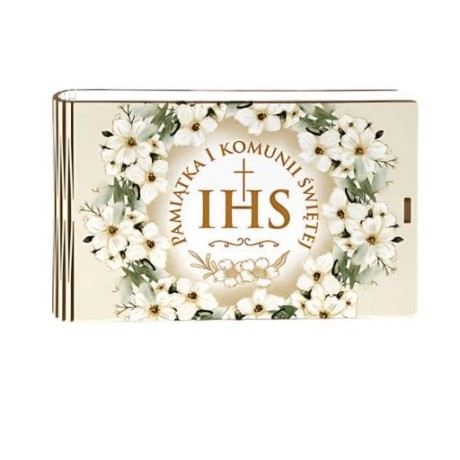 Przejdź do produktu Pudełko na pieniądze banknotówka KOMUNIA - Wianek - #3302-KOM2