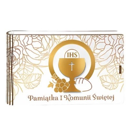 Przejdź do produktu Pudełko na pieniądze banknotówka KOMUNIA - Kielich - #3302-KOM6