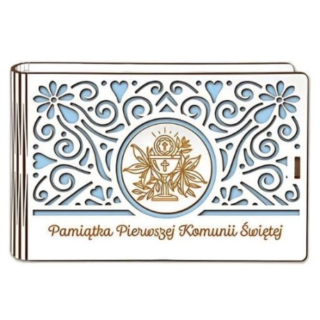 Przejdź do produktu Pudełko na pieniądze banknotówka KOMUNIA - Ażur - #3302A-KOM1N