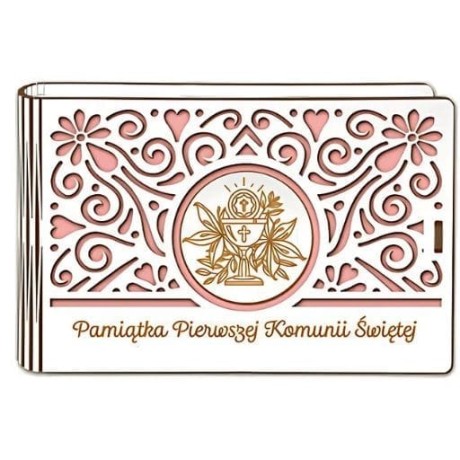 Przejdź do produktu Pudełko na pieniądze banknotówka KOMUNIA - Ażur - #3302A-KOM1R