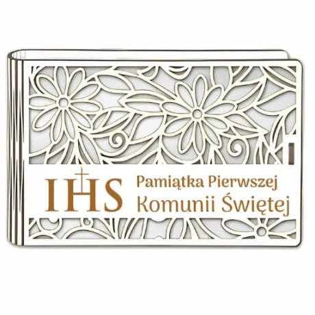 Przejdź do produktu Pudełko na pieniądze banknotówka KOMUNIA - Ażur - #3302A-KOM2B
