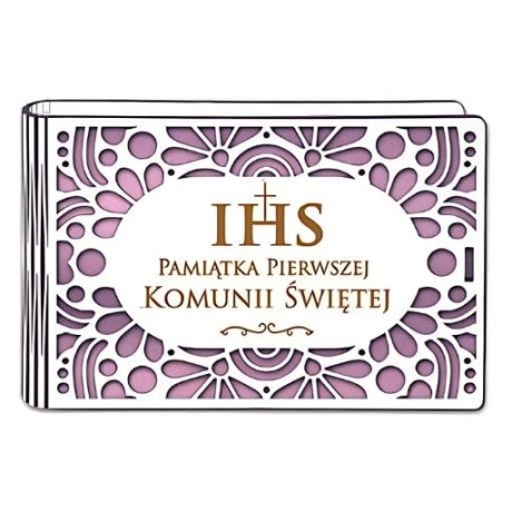 Przejdź do produktu Pudełko na pieniądze banknotówka KOMUNIA - Ażur - #3302A-KOM3R