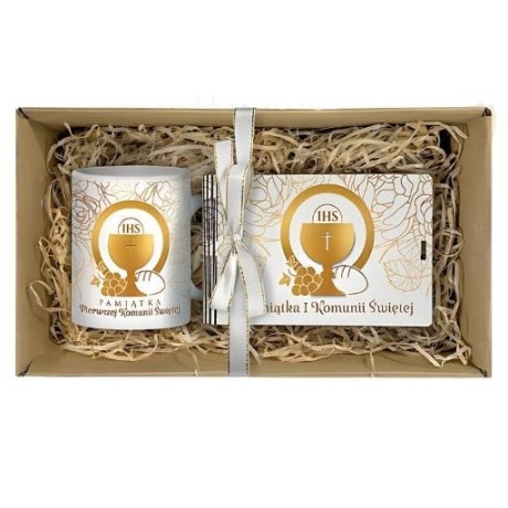 Przejdź do produktu Zestaw KUBEK + BANKNOTÓWKA na pieniądze KOMUNIA - Kielich - #3346-KOM6